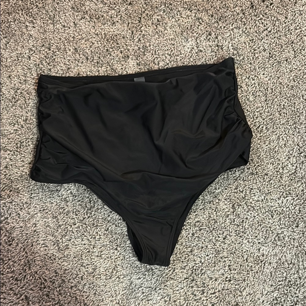 SHEFIT Black High-Waisted Bikini Bottom